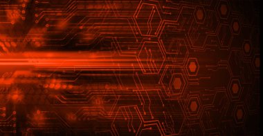 Abstract red cyber future technology background