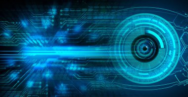 Abstract blue cyber future technology background