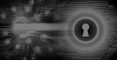  digital security concept background with keyhole