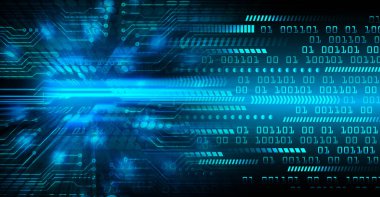 Abstract blue cyber future technology background