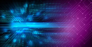 Abstract blue cyber future technology background