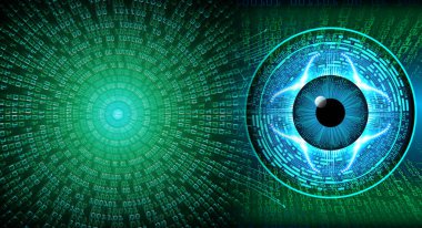 Abstract green cyber future technology background