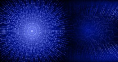 Abstract blue cyber future technology background