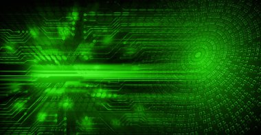 Abstract green cyber future technology background