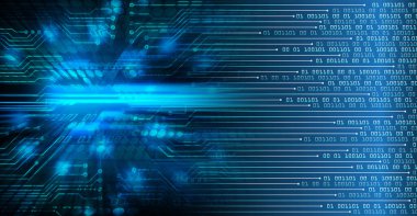 Abstract blue cyber future technology background