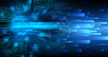 Abstract blue cyber future technology background