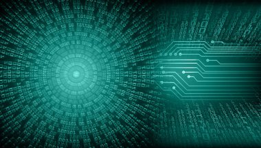 Abstract green cyber future technology background