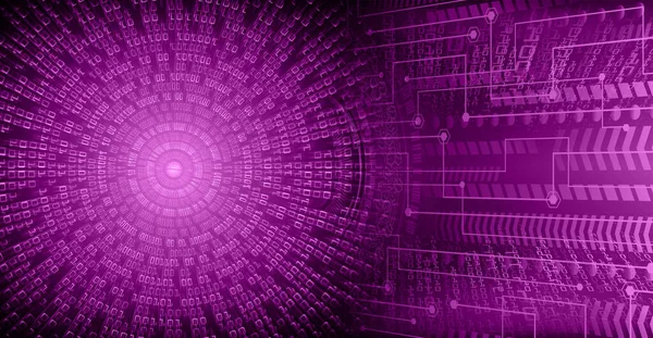 Abstract Violet Cyber Future Technology Background — Stok fotoğraf