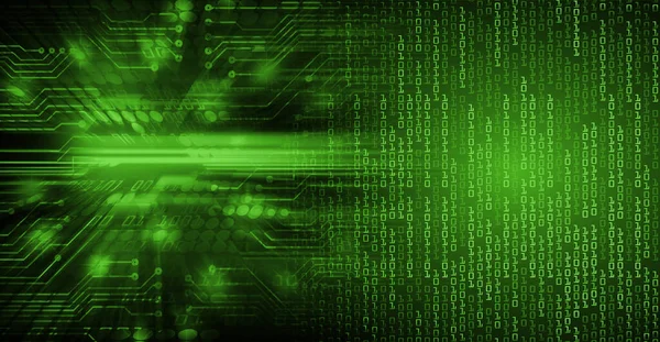 Abstract Green Cyber Future Technology Background — Stok fotoğraf
