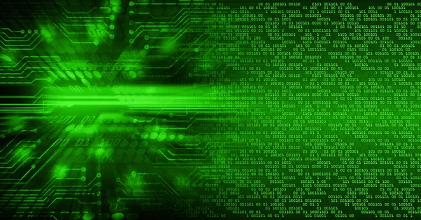 Abstract Green Cyber Future Technology Background — Stockfoto
