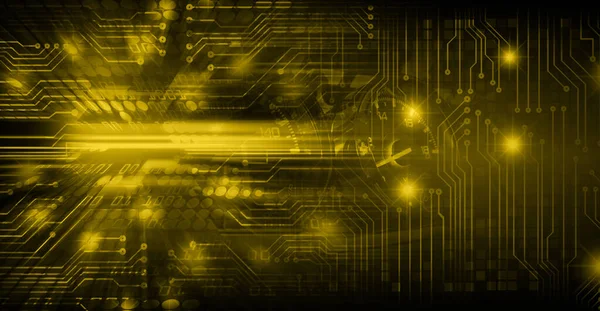 Абстрактный Желтый Фон Технологий Кибербудущего — стоковое фото