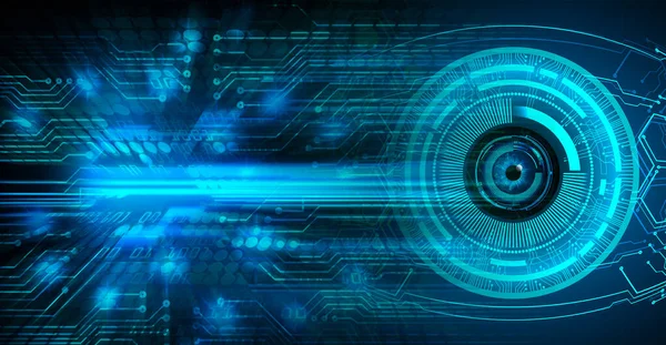 Abstract Blue Cyber Future Technology Background — Fotografia de Stock