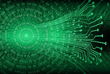 Abstract green cyber future technology background