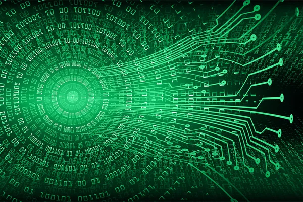 Abstract Green Cyber Future Technology Background — Wektor stockowy