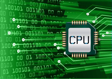 İşlemci siber devre gelecekteki teknoloji kavramı