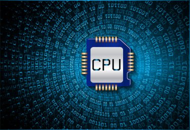 İşlemci siber devre gelecekteki teknoloji kavramı