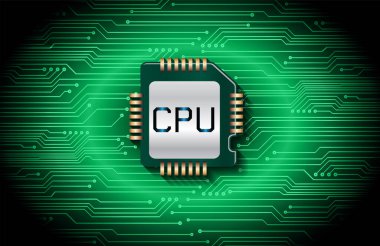 İşlemci siber devre gelecekteki teknoloji kavramı