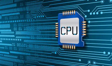 İşlemci siber devre gelecekteki teknoloji kavramı