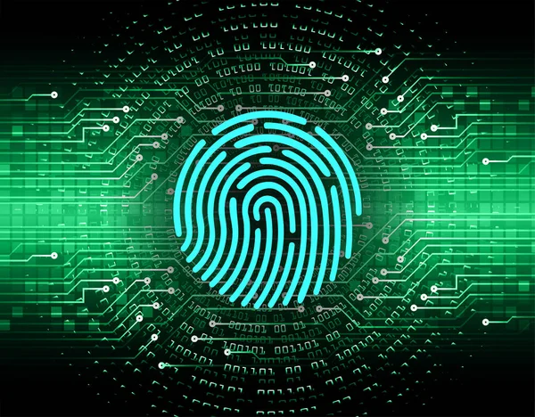 Parmak izi ağı siber güvenlik arka planı.