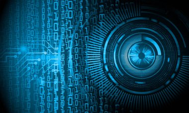 soyut teknoloji arka planı, vektör illüstrasyonu, siber güvenlik kavramı