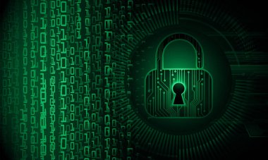 soyut teknoloji arka planı, vektör illüstrasyonu, siber güvenlik kavramı