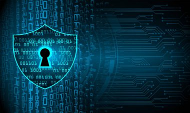 soyut teknoloji arka planı, vektör illüstrasyonu, siber güvenlik kavramı