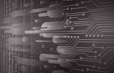 soyut teknoloji arka planı, vektör illüstrasyonu, siber güvenlik kavramı