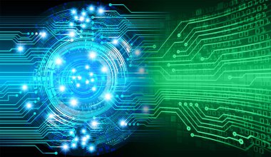 soyut teknoloji arka planı, vektör illüstrasyonu, siber güvenlik kavramı