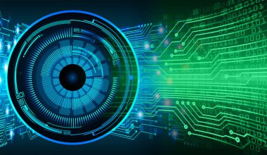 soyut teknoloji arka planı, vektör illüstrasyonu, siber güvenlik kavramı