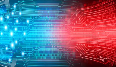 soyut teknoloji arka planı, vektör illüstrasyonu, siber güvenlik kavramı