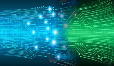 soyut teknoloji arka planı, vektör illüstrasyonu, siber güvenlik kavramı