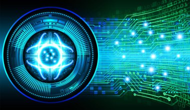 soyut teknoloji arka planı, vektör illüstrasyonu, siber güvenlik kavramı