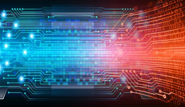 soyut teknoloji arka planı, vektör illüstrasyonu, siber güvenlik kavramı