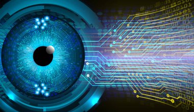 soyut teknoloji arka planı, vektör illüstrasyonu, siber güvenlik kavramı