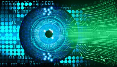 soyut teknoloji arka planı, vektör illüstrasyonu, siber güvenlik kavramı