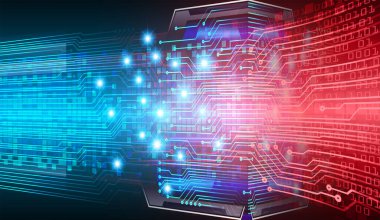 soyut teknoloji arka planı, vektör illüstrasyonu, siber güvenlik kavramı