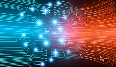 soyut teknoloji arka planı, vektör illüstrasyonu, siber güvenlik kavramı