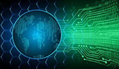 soyut teknoloji arka planı, vektör illüstrasyonu, siber güvenlik kavramı