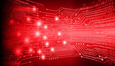 soyut teknoloji arka planı, vektör illüstrasyonu, siber güvenlik kavramı