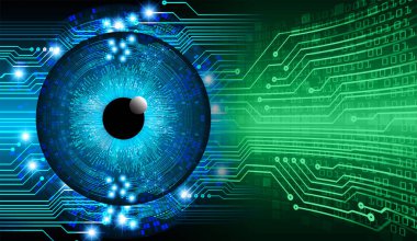 soyut teknoloji arka planı, vektör illüstrasyonu, siber güvenlik kavramı