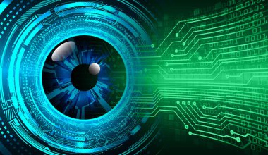 soyut teknoloji arka planı, vektör illüstrasyonu, siber güvenlik kavramı