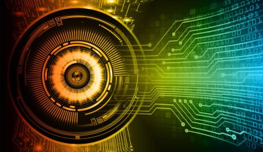 soyut teknoloji arka planı, vektör illüstrasyonu, siber güvenlik kavramı