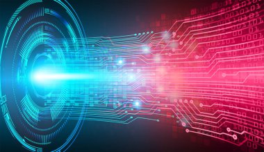 soyut teknoloji arka planı, vektör illüstrasyonu, siber güvenlik kavramı