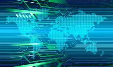 soyut teknoloji arka planı, vektör illüstrasyonu, siber güvenlik kavramı