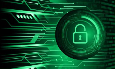 soyut teknoloji arka planı, vektör illüstrasyonu, siber güvenlik kavramı