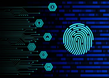 soyut teknoloji arka planı, vektör illüstrasyonu, siber güvenlik kavramı