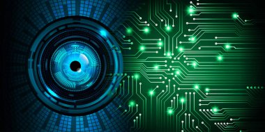 göz siber devre gelecekteki teknoloji konsepti