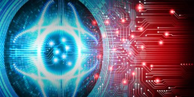 göz siber devre gelecekteki teknoloji konsepti