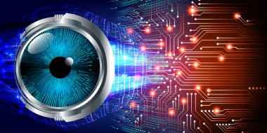 göz siber devre gelecekteki teknoloji konsepti