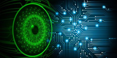 göz siber devre gelecekteki teknoloji konsepti